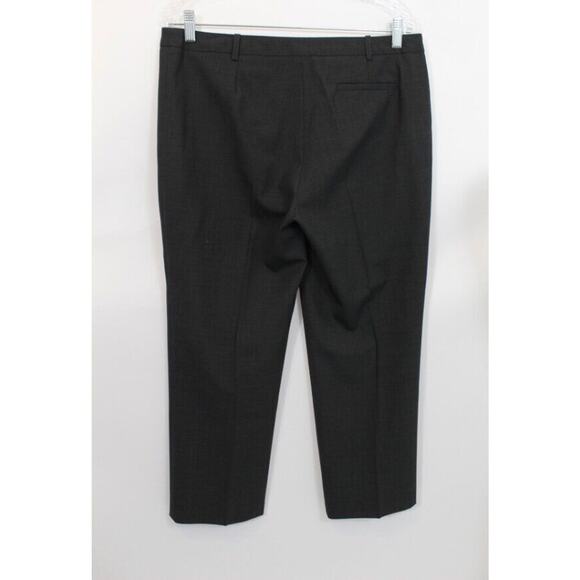 JIL SANDER NAVY Sz 42 12 Gray Charcoal Crop Pants Wool Spandex Made in Italy - Picture 4 of 7